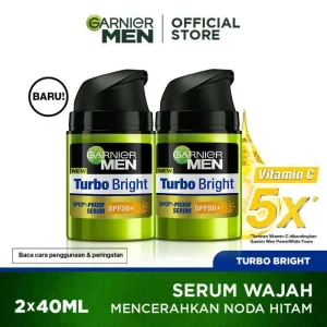 [Free Gift] Garnier Men Turbo Bright Spot*-Proof Serum SPF50+ [40 mL/ 2 pcs/ Twin Pack]